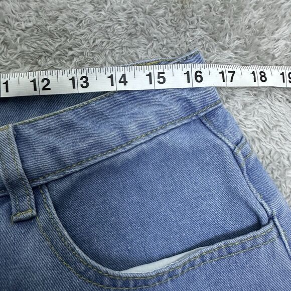 SHEIN 0XL Distressed Patch Jeans Sun Flower Graphic Denim Pants Boho Y2K Style - Picture 4 of 11